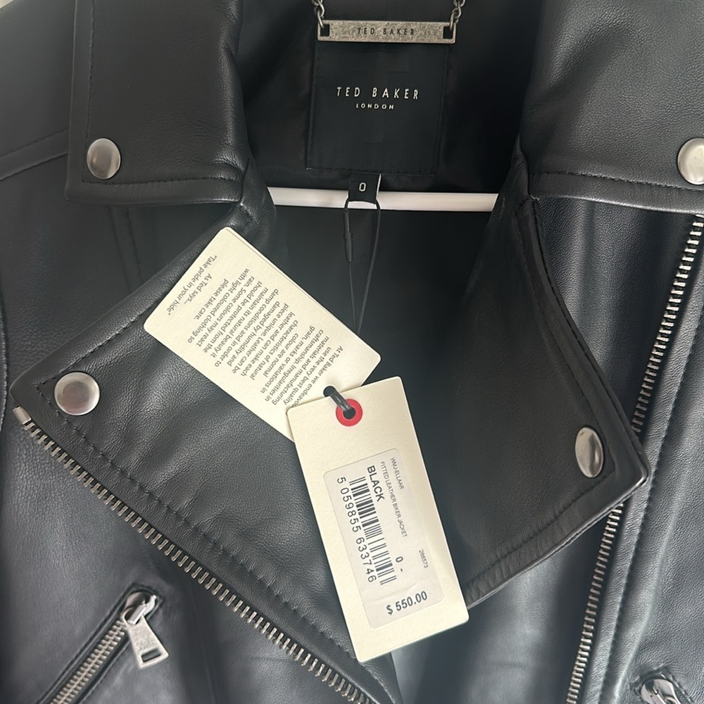 ted beker fitted Ellaar Leather Biker Jacket - Picture 5 of 10
